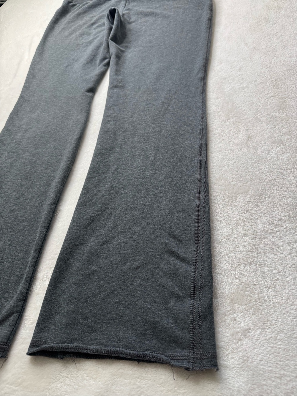Aeropostale - Y2k Low-rise Flare Charcoal Gray Script Logo Drawstring Sweatpants - Picture 12 of 13